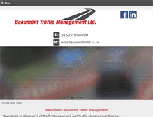 Tablet Screenshot of beaumonttrafficmanagement.co.uk